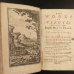 1755 ENGLISH ed Works of VIRGIL Aeneid Bucolics Eclogues Joseph Trapp 3v SET