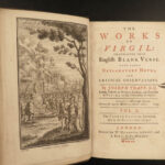 1755 ENGLISH ed Works of VIRGIL Aeneid Bucolics Eclogues Joseph Trapp 3v SET