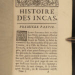 1744 Inca PERU History South America Garcilaso Vega Spanish Conquests 2v Incan