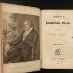 1844 EXQUISITE Friedrich Schiller Historical Tragedy Play German Theater BINDING