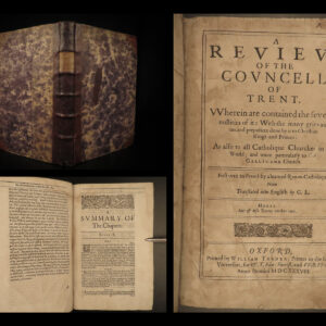 1638 ENGLISH 1ed Council of Trent Catholic Church Oxford FOLIO Ranchin Langbaine