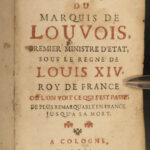 1695 FRANCE Memoirs of Marquis de Louvois Military Louis XIV Courtilz de Sandras