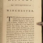 1773 1ed History of Winchester England Cathedral Mary’s College Illustrated 2v