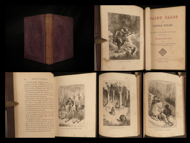 Image of 1869 1ed Segur FAIRY TALES Children Illustrated Mythology Fables French Russian