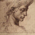 1875 ART of Michelangelo Sculpting Painting David Moses Pieta Illustrated FAMOUS