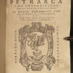 1554 Petrarch Poetry Triumphs Italian Il Petrarca Venice Vellutello Woodcuts MAP