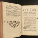 1733 1ed ZODIAC of Human Life Arabic Astrology Horoscopes Mythology Manzolli