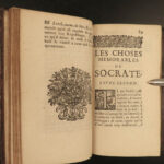 1657 Life of Socrates Xenophon Greek Philosophy French Francois Charpentier