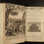 1699 1ed Idylls of Theocritus Ancient Greek Poetry Latin & Greek Scaliger Oxford