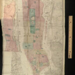 1866 New York City Business HUGE MAP Manhattan Color Illustrated Corporation