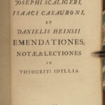 1699 1ed Idylls of Theocritus Ancient Greek Poetry Latin & Greek Scaliger Oxford