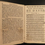 1745 Geneva Huguenot Bible Psalms of David Music French Chant Pellet Switzerland