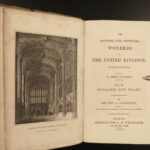 1825 1ed Wonders of Britain Stonehenge CASTLES Old Sarum Lindisfarne Ruins 3v