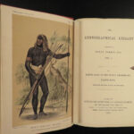 1853 1ed Natives of Papua New Guinea Australia Aborigines Illustrated MAP Earl