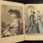 1864 Civil War FASHION Dresses Clothing Hairstyles Craft ART Peterson’s Magazine