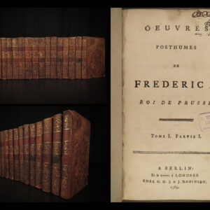 1789 Works of Frederick II of Prussia Germany Seven Years WAR Politics 15v SET