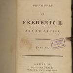 1789 Works of Frederick II of Prussia Germany Seven Years WAR Politics 15v SET
