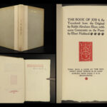 1897 ILLUMINATED 1ed JOB Hubbard Bible Roycroft Rabbi Elzas SIGNED Ltd. ed