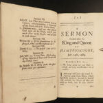 1696 1ed BIBLE Sermons Richard Meggot Winchester Cathedral William Mary England