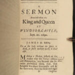 1696 1ed BIBLE Sermons Richard Meggot Winchester Cathedral William Mary England