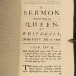 1696 1ed BIBLE Sermons Richard Meggot Winchester Cathedral William Mary England