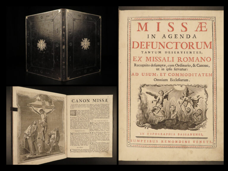 Image of 1769 Requiem Mass Missa Defunctorum Catholic Church Music Chant Hymns RARE FOLIO