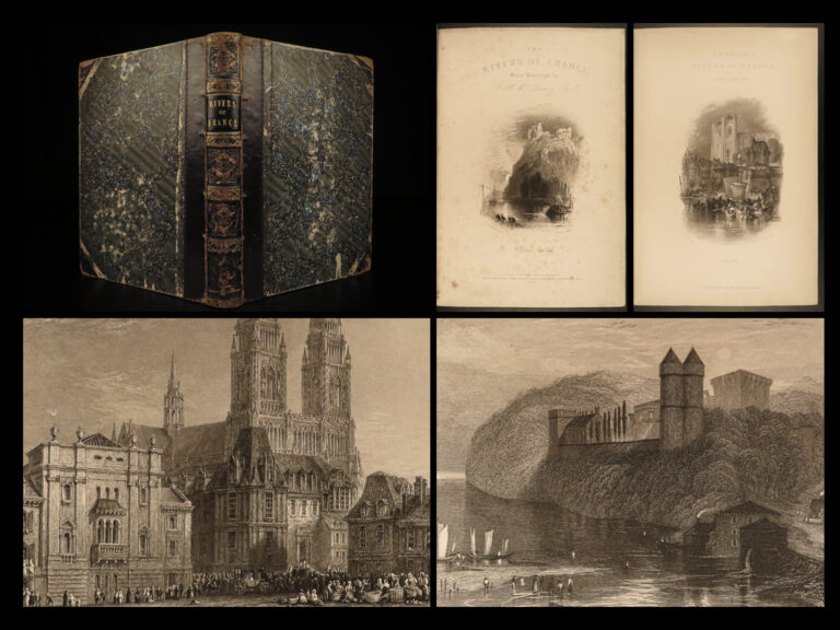 Image of 1837 Rivers of France PARIS Seine Bridges Illustrated 58 Turner ART Engravings