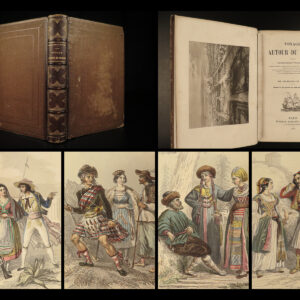 1858 1ed Champagnac Voyage Round the World PERU Egypt Illustrated Costumes