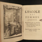 1699 Works of MOLIERE French Plays Theater Psyche Sganarelle Femmes Savants 2v