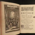 1699 Works of MOLIERE French Plays Theater Psyche Sganarelle Femmes Savants 2v