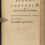 1699 Works of MOLIERE French Plays Theater Psyche Sganarelle Femmes Savants 2v