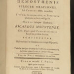 1791 Demosthenes Orations Speech MAP Ancient Greece Greek Latin Irish Mounteney