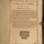 1670 The Perfect Master of House Domestic Economics Italian Francesco Liberati