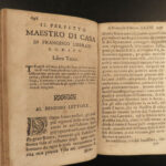 1670 The Perfect Master of House Domestic Economics Italian Francesco Liberati