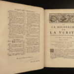 1712 Malebranche Search for Truth John Locke Metaphysics Philosophy Imagination