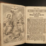 1760 German BIBLE ART Prayer Book Devotional Catholic Vespers Confession Kalin