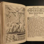 1760 German BIBLE ART Prayer Book Devotional Catholic Vespers Confession Kalin