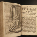 1760 German BIBLE ART Prayer Book Devotional Catholic Vespers Confession Kalin