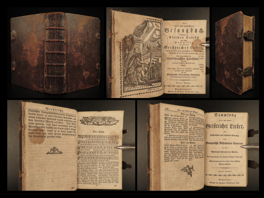 1799 EARLY American German Psalter Bible Germantown Pennsylvania Dutch