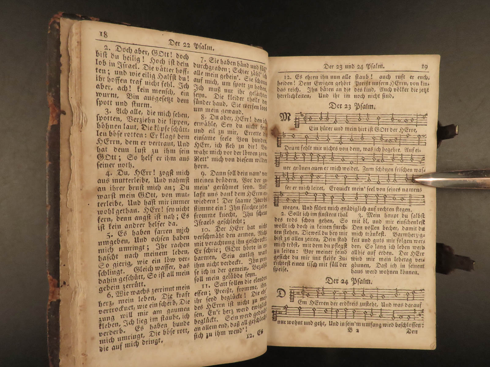 1799 EARLY American German Psalter Bible Germantown Pennsylvania Dutch