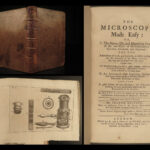 1754 Microscope Made Easy OPTICS Biology Chemistry Experiments Illustrated Baker