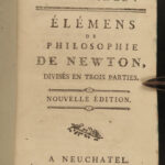 1772 Voltaire Elements of Isaac NEWTON Philosophy Optics Physics Science Illustrated