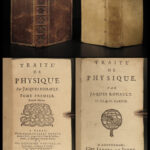 1672 PHYSICS Rohault Isaac NEWTON Optics Philosophy Science Experiments 2v