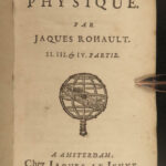 1672 PHYSICS Rohault Isaac NEWTON Optics Philosophy Science Experiments 2v