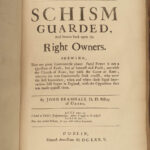 1677 PURITAN 1ed Bramhall Hobbes Scottish Schism Papacy Sabbath Dublin Ireland