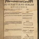 1566 1ed Serlio Architecture Italian Renaissance ROME Woodcuts Egypt Pyramids