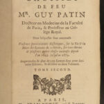 1692 MEDICINE & Surgery of Guy Patin Health Philosophy Tea Cures Healing 2v