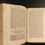 1572 Plutarch Moralia Greek Philosophy Essays Oracles Superstition Basel Vellum