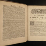 1719 APOCALYPSE & Revelation Dutch Campegius Vitringa Bible & Commentary Vellum