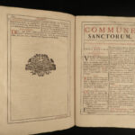 1749 HUGE FOLIO Catholic Breviary Carcassonne Missale Latin Chant Music Hymns